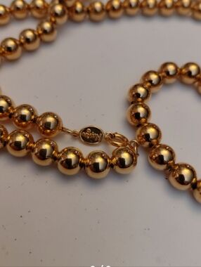 Napier Shiny Gold Beaded Necklace Set